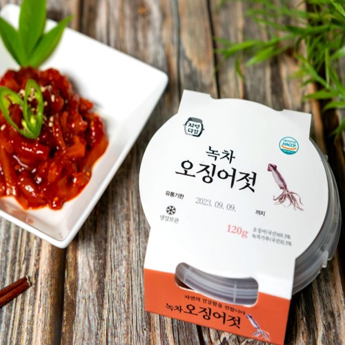 [자연다감] 녹차 오징어젓 120g/250g/400g